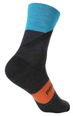 fietssokken P-Stain wol/polyamide blauw mt 36-39