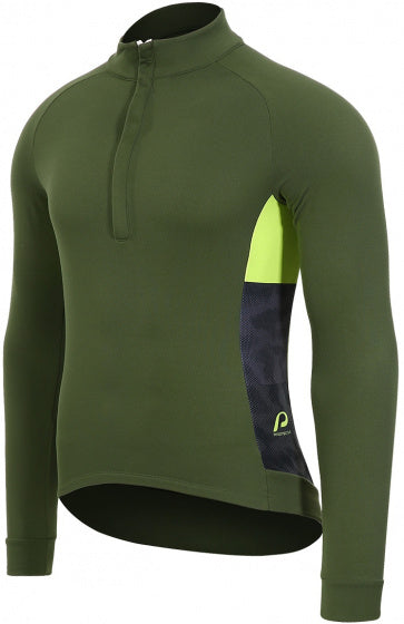 longsleeve P-Cruising heren polyester donkergroen maat XL