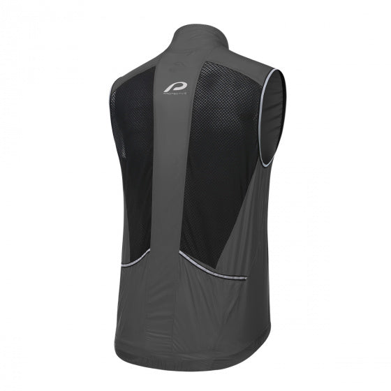 fietsvest P-Ride heren polyester/elastaan grijs maat 3XL