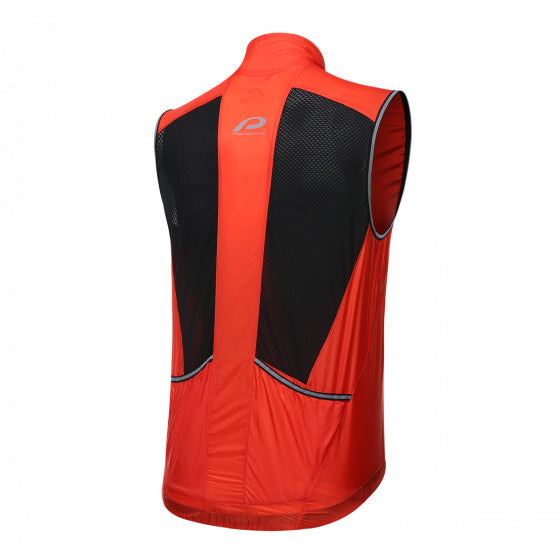fietsvest P-Ride heren polyester/elastaan rood maat 5XL