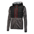 hoody hybride heren polyester antraciet/zwart maat M