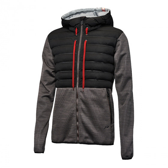 hoody Hybride heren polyester antraciet/zwart mt S
