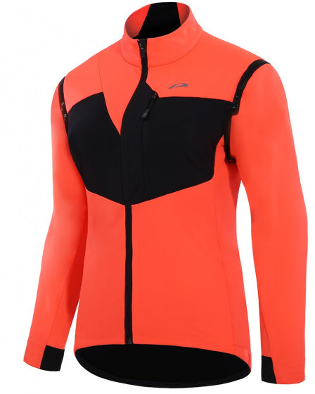 fietsjack P-Fix softshell dames koraal maat 46