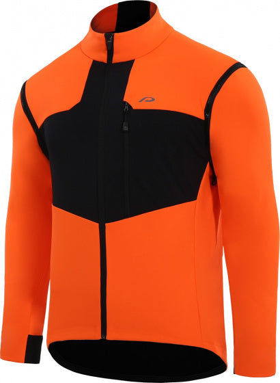 fietsjack P-Fix Me softshell dames oranje maat M