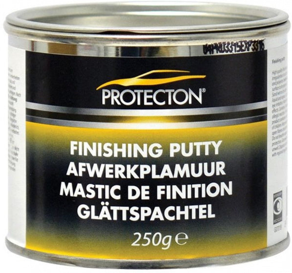 Protecton afwerkplamuur - voor egaliseren van kleine, oppervlakkige oneffenheden - toepasbaar op staal, aluminium, hout polyester - nat of droog schuurbaar - 250gr