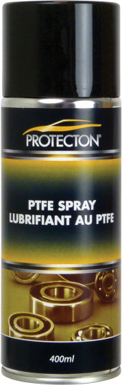 Protecton ptfe spray - uitstekende smering bescherming – voor bewegende metalen kunststof onderdelen - vermindert slijtage en frictie – vochtbestendig ph-neutraal – bestand tegen tempraturen - 50°c tot + 250°c - 400ml