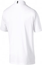 golfpolo Refraction heren polyester wit/geel/grijs mt S