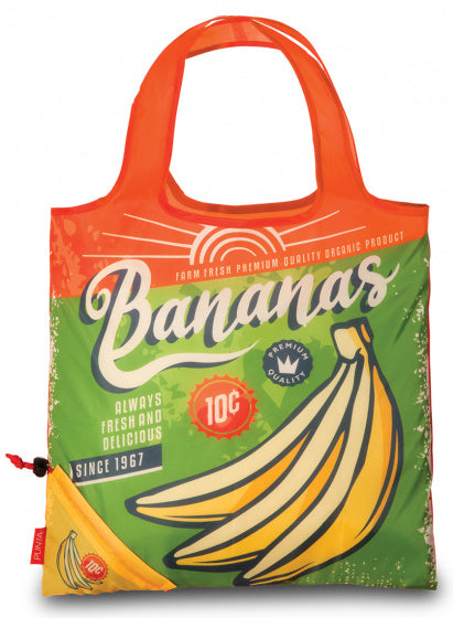 Punta Shopper Bananas dames 12 liter polyester geel, groen