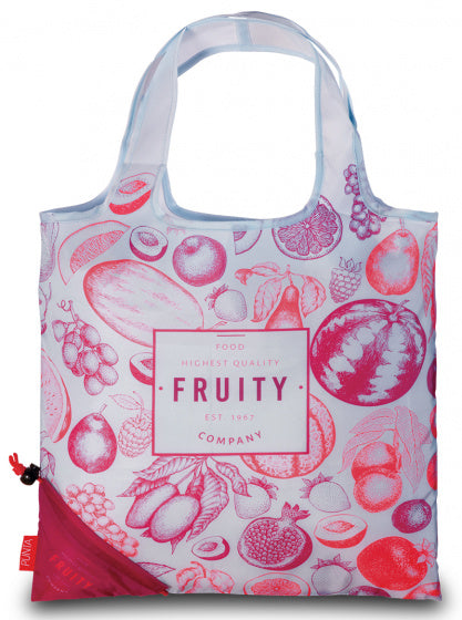 Punta Shopper Fruity dames 22 liter polyester wit/roze/rood