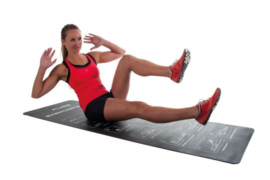 fitnessmat P21 182 x 61 cm polyvinyl zwart
