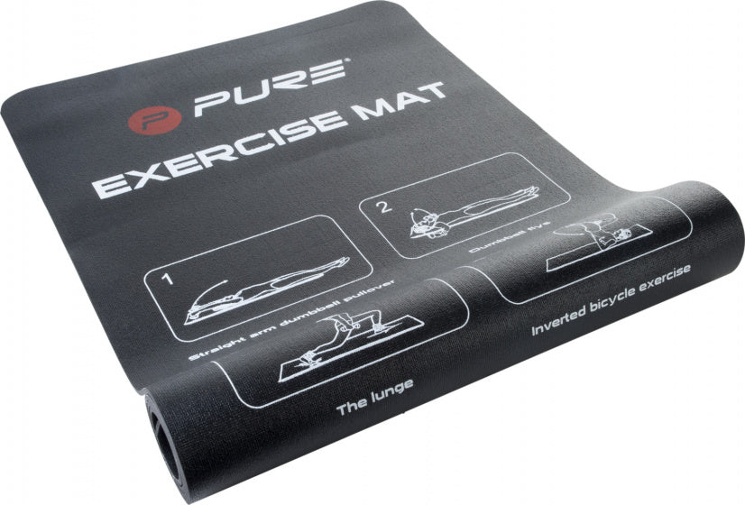 fitnessmat P21 182 x 61 cm polyvinyl zwart