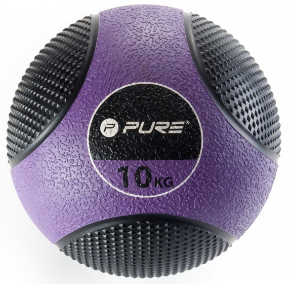 medicine Ball 10 kg paars/zwart
