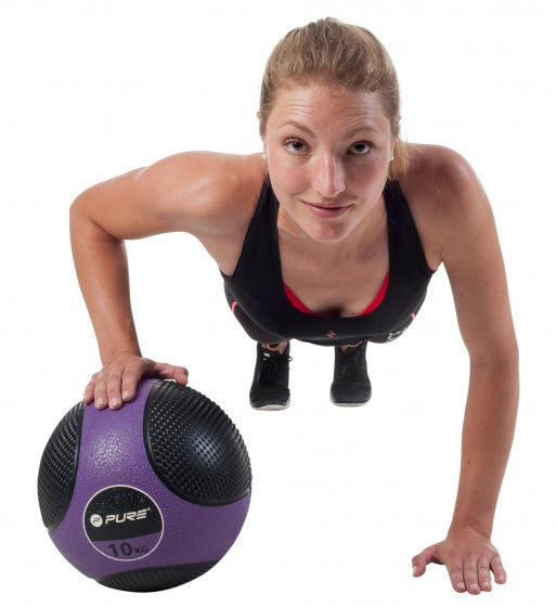 medicine Ball 10 kg paars/zwart