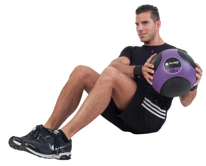 medicine Ball 10 kg paars/zwart