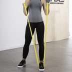 Pure2improve Weerstandsband XL licht 200 x 15 cm latex geel
