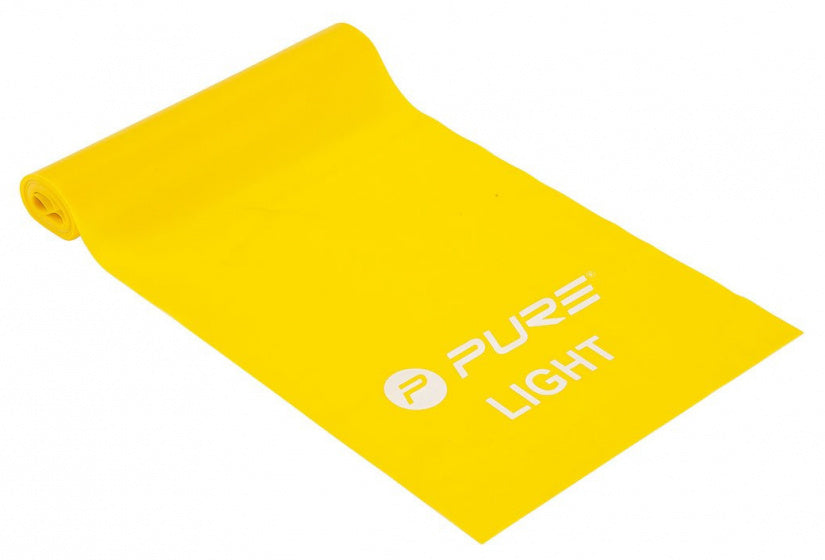 Pure2improve Weerstandsband XL licht 200 x 15 cm latex geel