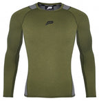 compressieshirt lange mouwen kaki heren maat M