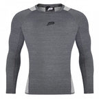 compressieshirt lange mouwen lichtgrijs heren maat XL