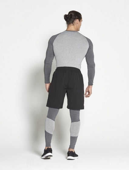compressieshirt lange mouwen lichtgrijs heren maat XL