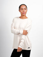 cross back sweater beige maat M