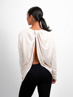 cross back sweater beige maat M