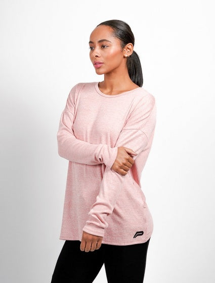 Pursue fitness Cross back sweater roze maat L