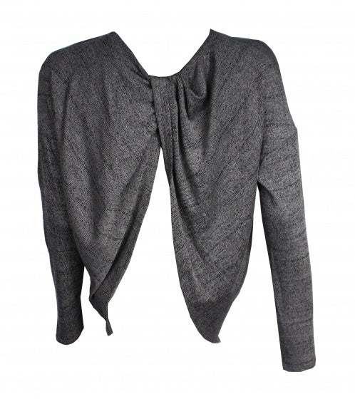 cross back sweater zwart/grijs maat M