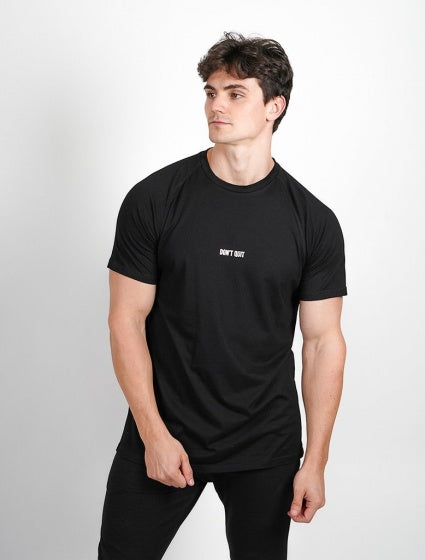 fitness T-shirt Don't Quit heren zwart maat L
