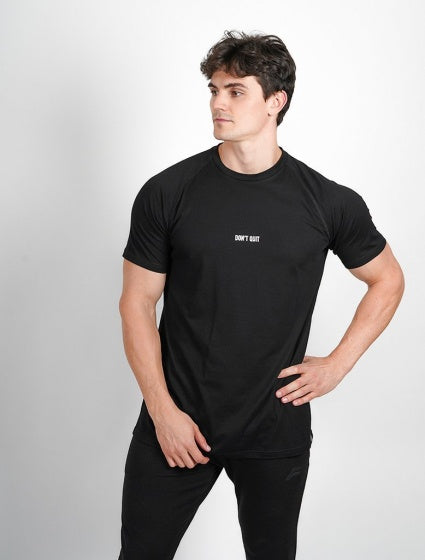 fitness T-shirt Don't Quit heren zwart maat L