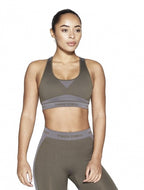seamless sportbeha dames kaki maat S