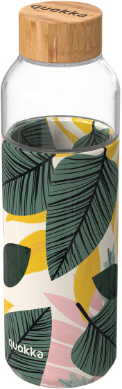 drinkfles Flow Autumn Leaves glas 660 ml groen
