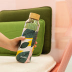 drinkfles Flow Autumn Leaves glas 660 ml groen