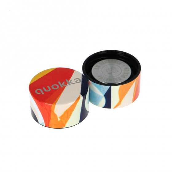 thermosfles Solid Abstract RVS 630 ml wit/geel/blauw
