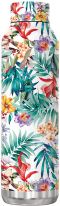 thermosfles Solid Orchid Garden RVS 630 ml wit/groen