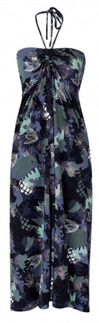jurk Santana dames viscose donkerblauw maat L