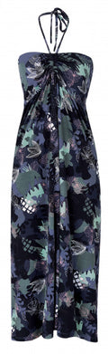 jurk Santana dames viscose donkerblauw maat XS