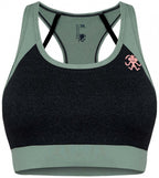 sportbeha Corona dames polyamide zwart/groen maat 36