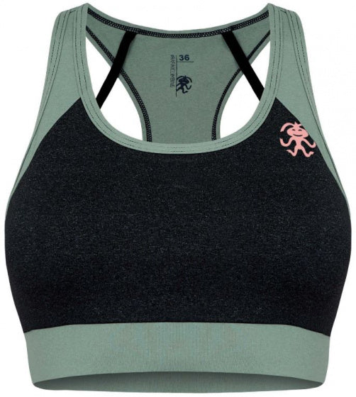sportbeha Corona dames polyamide zwart/groen maat 34