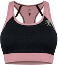 sportbeha Corona dames polyamide zwart/roze maat 40