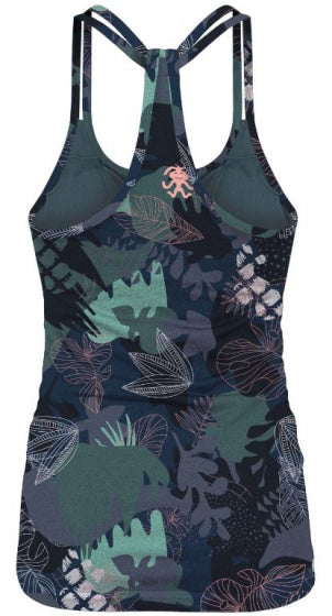 tanktop Charmey dames polyamide blauw/groen maat 34