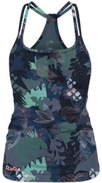 tanktop Charmey dames polyamide blauw/groen maat 34