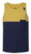 tanktop Attempt heren modal/katoen geel/blauw maat S