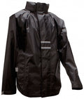 Ralka regenjack waterdicht reflectie - junior - zwart - 176