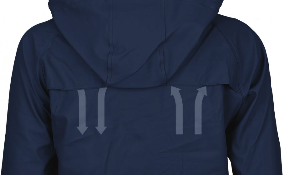 regenjack Sprinkle junior PU donkerblauw maat 152