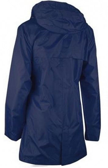 Regenjas Deluxe lang model dames donker blauw maat 42