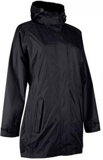 Regenjas Deluxe Lang Model Dames Zwart Maat 38