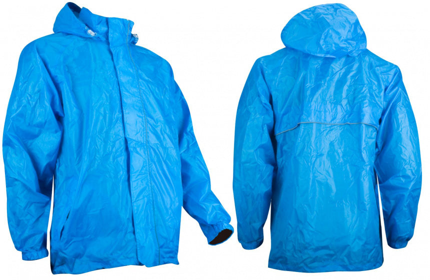 regenjas Senior polyester lichtblauw maat M