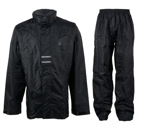 Regenpak Senior Unisex Zwart/Antraciet Maat XXL