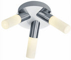 plafondlamp Dylan 37 cm led staal wit/zilver