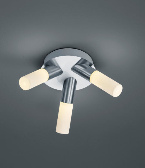 plafondlamp Dylan 37 cm led staal wit/zilver